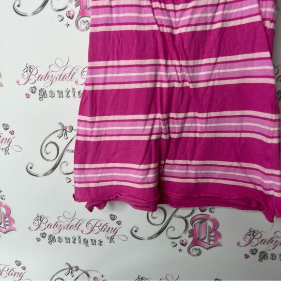 Roxy tank top stripes candy Colors strappy pink and White Striped beach surf - Picture 6 of 8